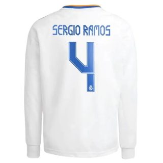 matchtröjor fotboll Real Madrid Sergio Ramos 4 Hemma tröja 2021-2022 – Långärmad