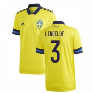 matchtröjor fotboll Sverige Lindelöf 3 Hemma tröja 2021 – Kortärmad