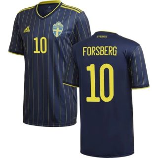 matchtröjor fotboll Sverige Forsberg 10 Borta tröja 2021 – Kortärmad