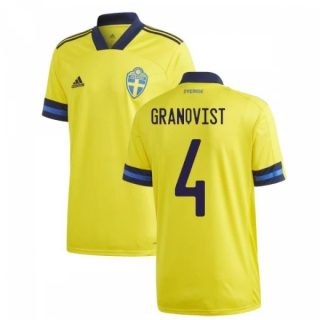 matchtröjor fotboll Sverige Granqvist 4 Hemma tröja 2021 – Kortärmad