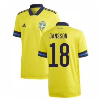 matchtröjor fotboll Sverige Jansson 18 Hemma tröja 2021 – Kortärmad