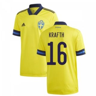 matchtröjor fotboll Sverige Krafth 16 Hemma tröja 2021 – Kortärmad