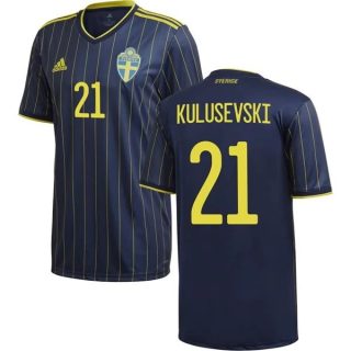 matchtröjor fotboll Sverige Kulusevski 21 Borta tröja 2021 – Kortärmad