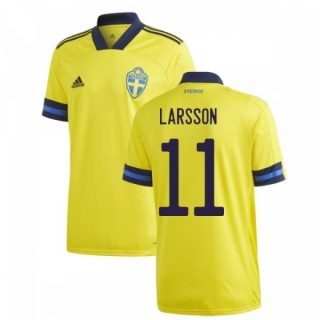 matchtröjor fotboll Sverige Larsson 11 Hemma tröja 2021 – Kortärmad