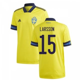matchtröjor fotboll Sverige Larsson 15 Hemma tröja 2021 – Kortärmad