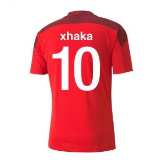 matchtröjor fotboll Schweiz Xhaka 10 Hemma tröja 2021 – Kortärmad