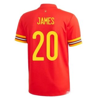 Fotbollströja Wales James 20 Hemma tröjor 2020-2021