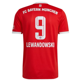 matchtröjor fotboll FC Bayern München Lewandowski 9 Hemma tröja 2022 2023 – Kortärmad